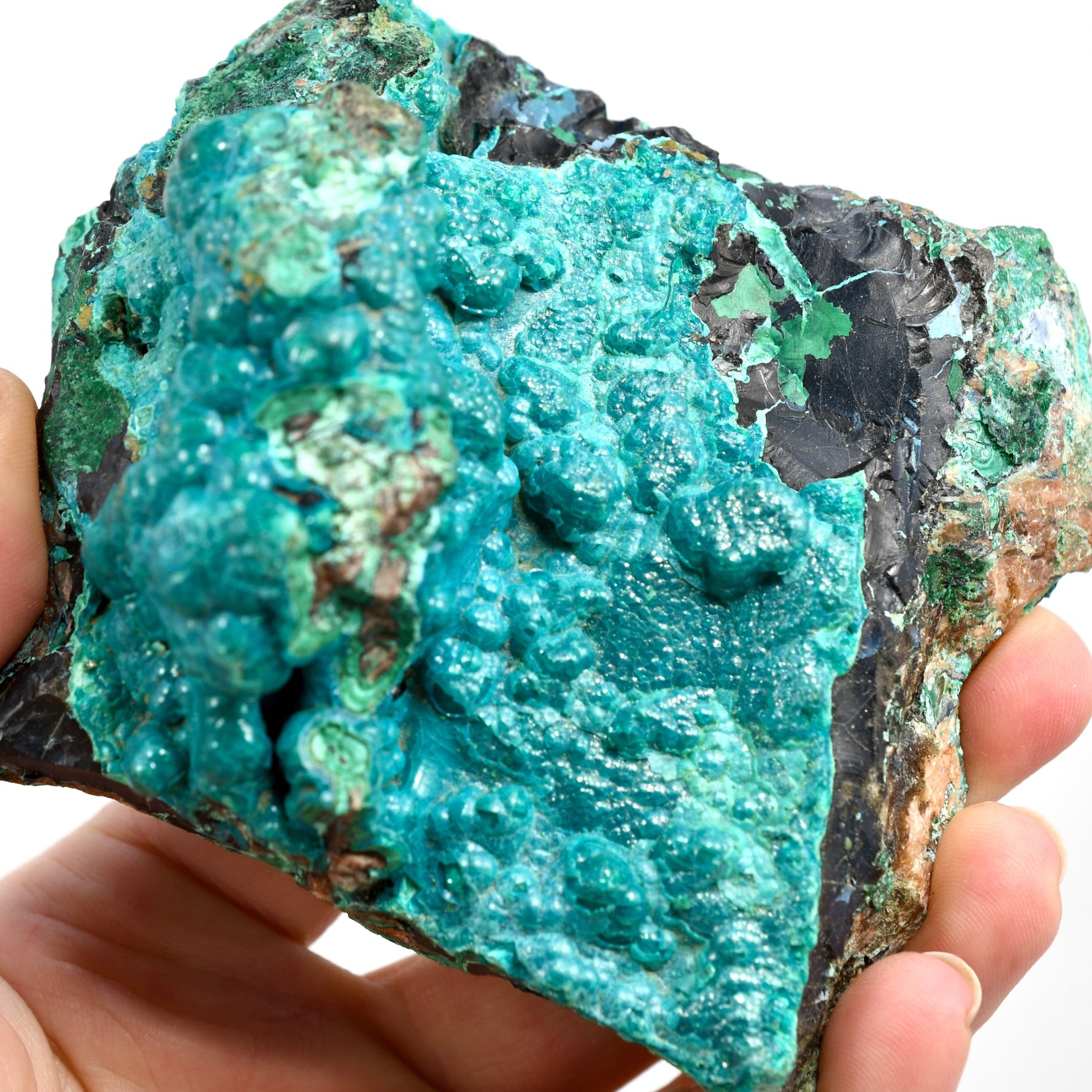 Raw Silica Chrysocolla x Malachite Crystal