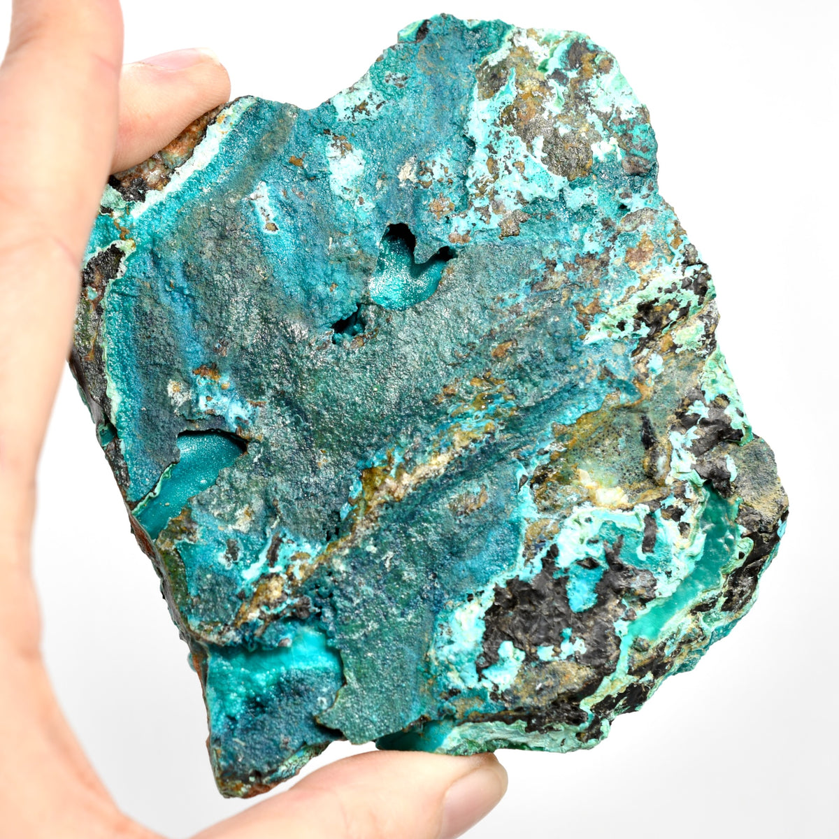 Raw Silica Chrysocolla x Malachite Crystal