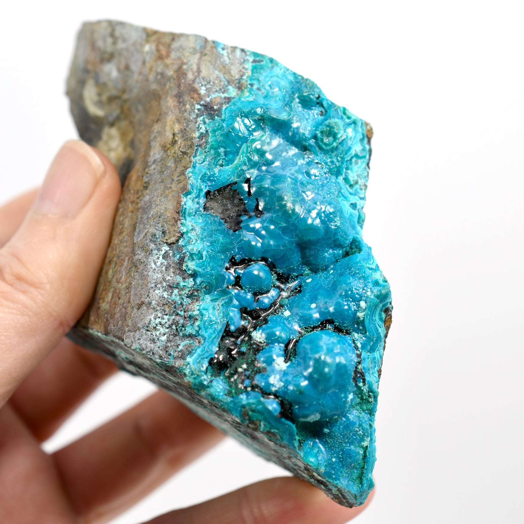 Botryoidal Chrysocolla Malachite Crystal