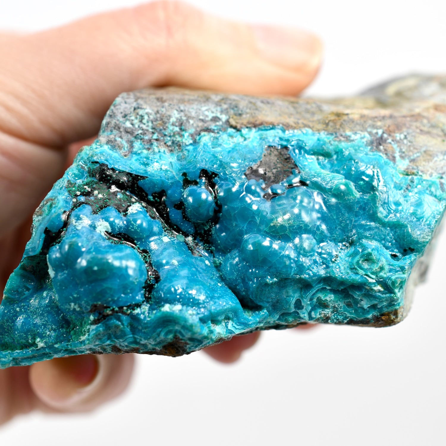 Botryoidal Chrysocolla Malachite Crystal
