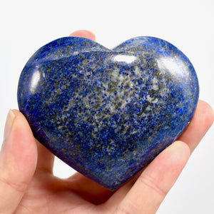 Lapis Lazuli Crystal Heart Shaped Palm Stone