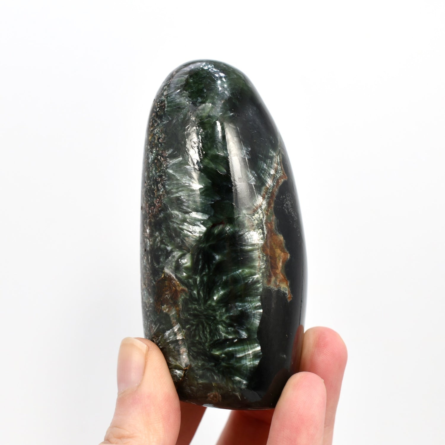 Seraphinite Crystal Freeform Tower