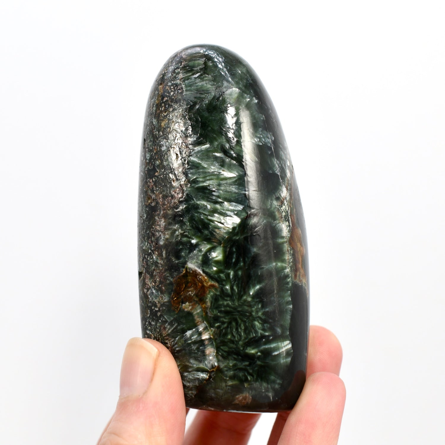 Seraphinite Crystal Freeform Tower