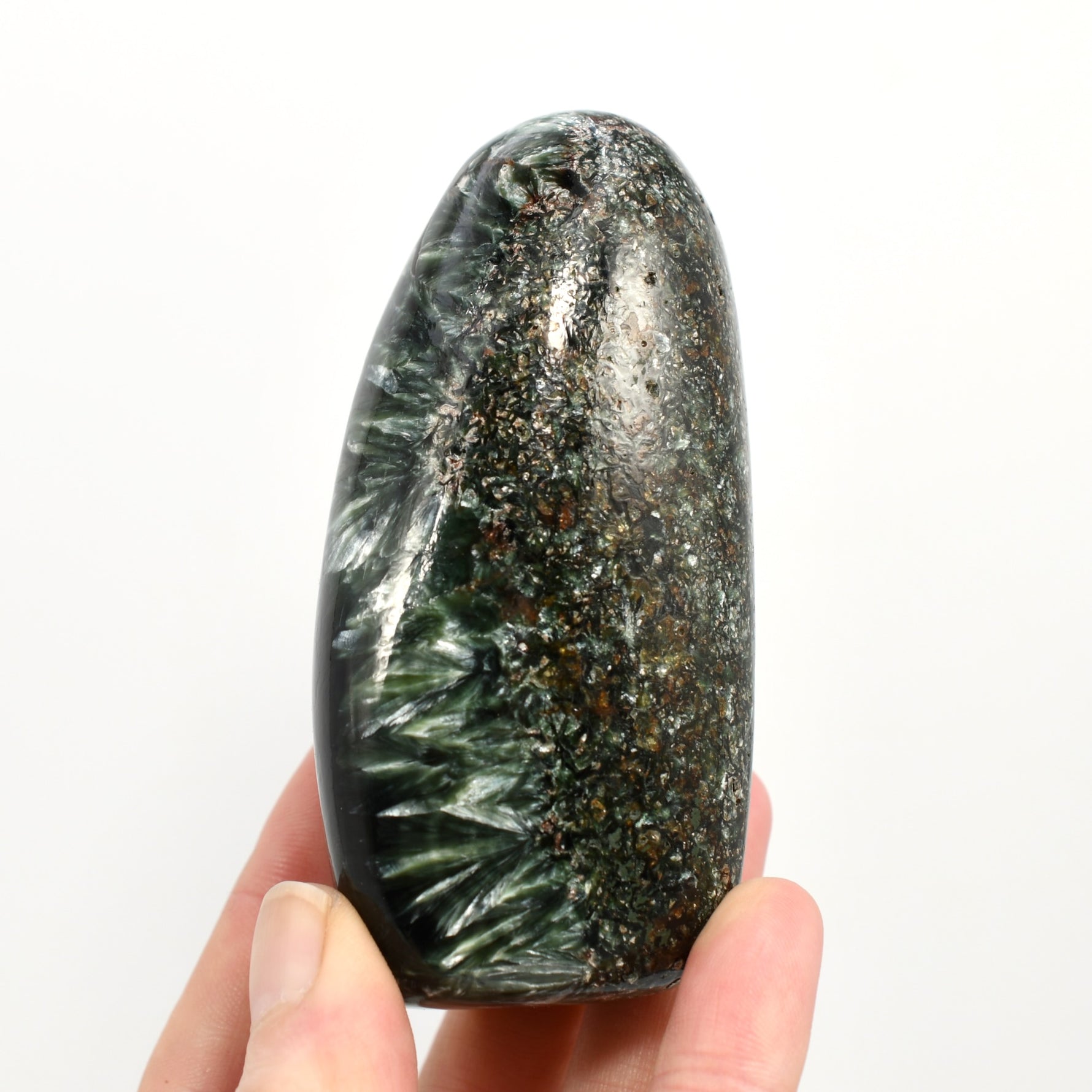 Seraphinite Crystal Freeform Tower