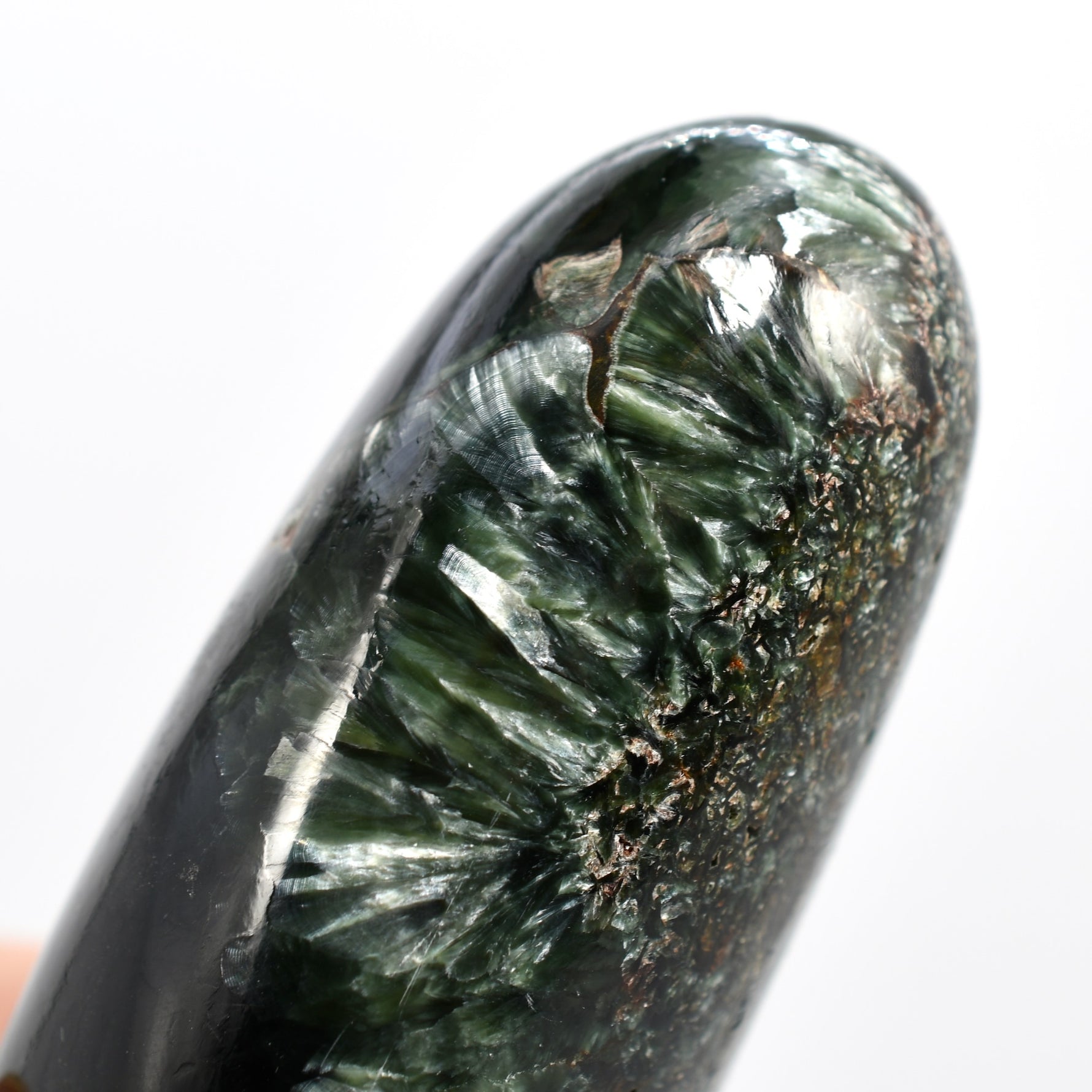 Seraphinite Crystal Freeform Tower