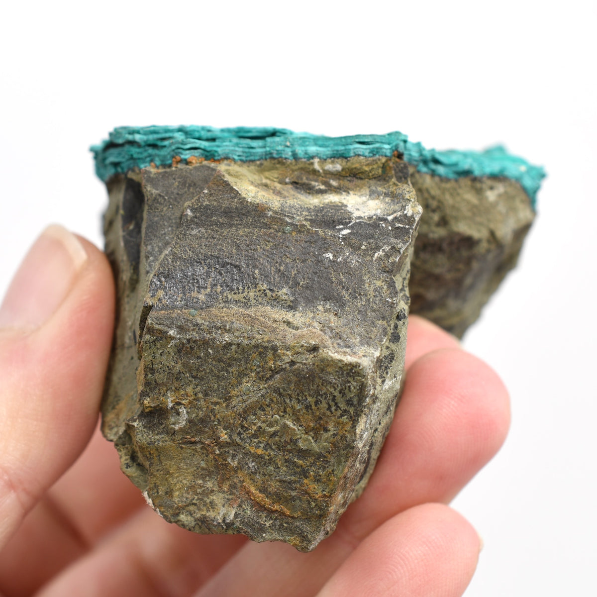 Raw Silica Chrysocolla x Malachite Crystal