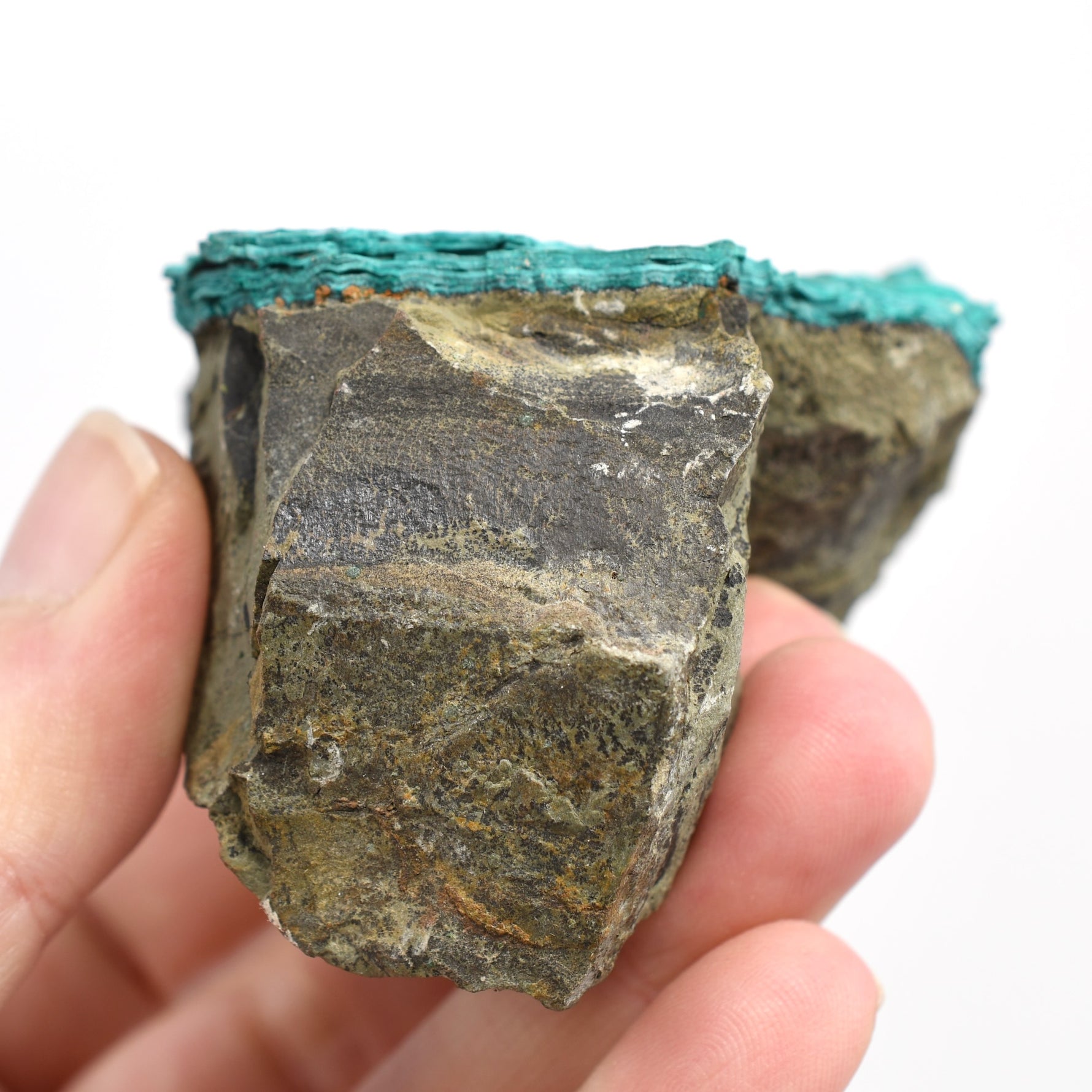Raw Silica Chrysocolla x Malachite Crystal
