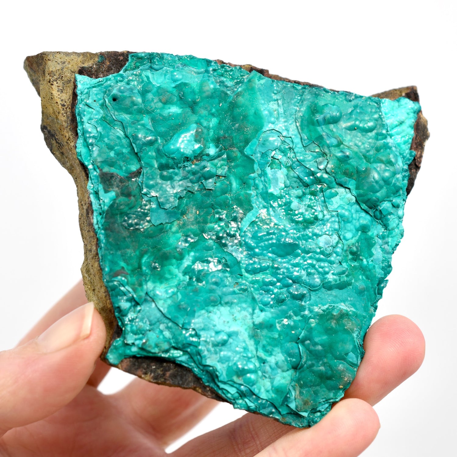 4.2in 208g Raw Silica Chrysocolla Malachite Crystal, Congo cr2
