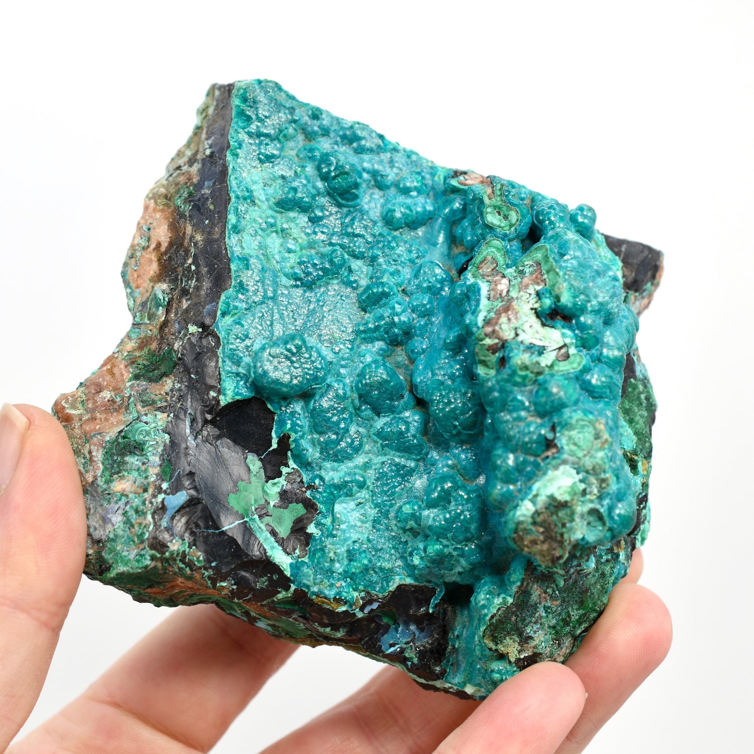 Raw Silica Chrysocolla x Malachite Crystal