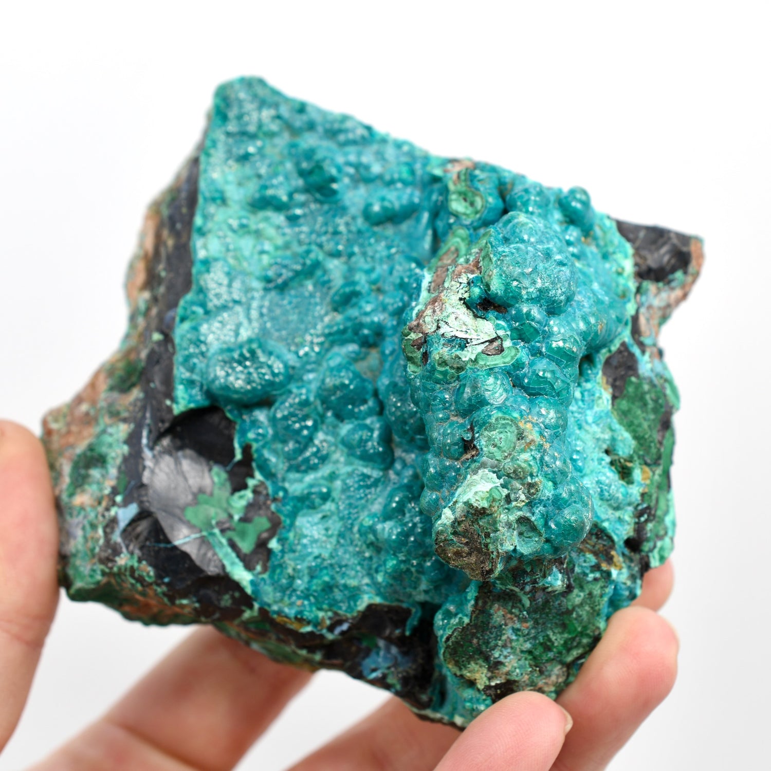 Raw Silica Chrysocolla x Malachite Crystal
