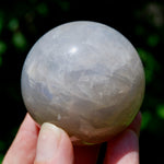 Blue Rose Quartz Crystal Sphere, Lavender Rose Quartz