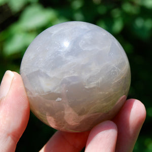 Blue Rose Quartz Crystal Sphere, Lavender Rose Quartz