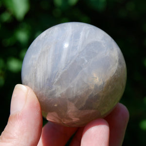 Blue Rose Quartz Crystal Sphere, Lavender Rose Quartz