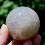 Blue Rose Quartz Crystal Sphere, Lavender Rose Quartz
