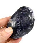 Silver Leaf Gem Lepidolite Crystal Palm Stone