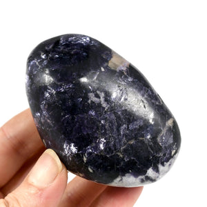 Silver Leaf Gem Lepidolite Crystal Palm Stone