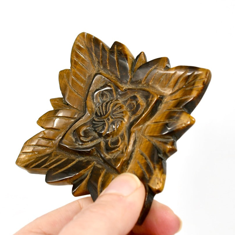 Tiger's Eye Carved Crystal Flower