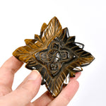 Tiger's Eye Carved Crystal Flower