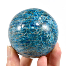 Load image into Gallery viewer, Gemmy Blue Apatite Crystal Sphere
