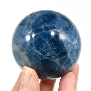 Blue Fluorite Crystal Sphere Large