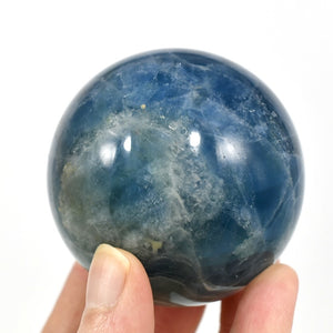Blue Fluorite Crystal Sphere Large