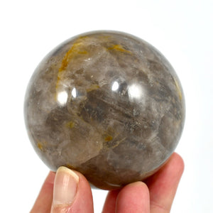 Blue Rose Quartz Golden Healer Crystal Sphere