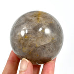 Blue Rose Quartz Golden Healer Crystal Sphere