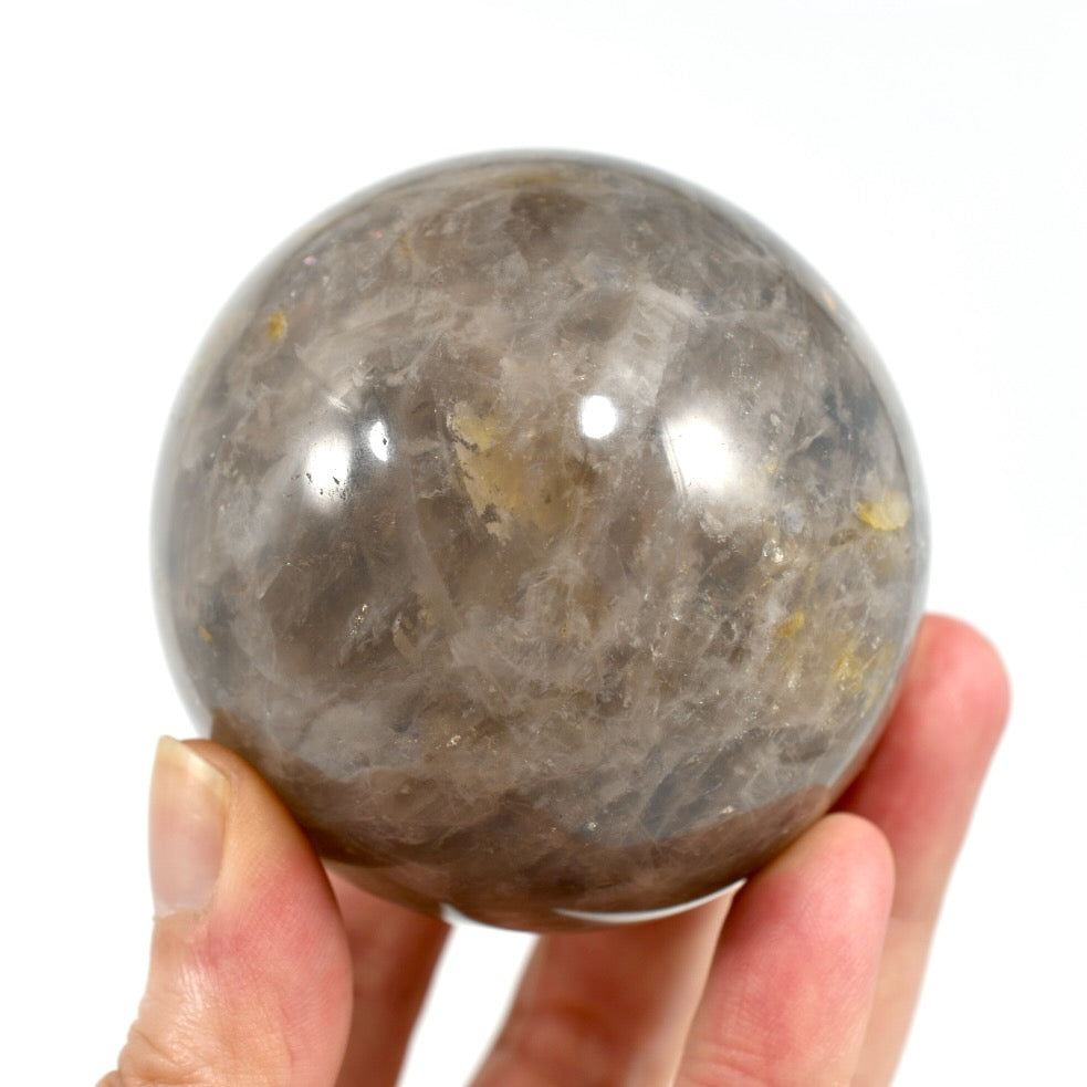 Blue Rose Quartz Golden Healer Crystal Sphere