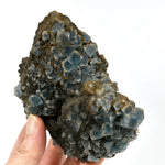 Blue Fluorite Crystal Cluster, Raw Blue Cubic Fluorite 