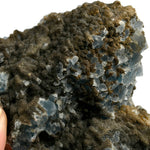 Blue Fluorite Crystal Cluster, Raw Blue Cubic Fluorite 