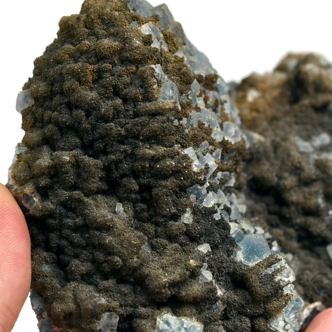 Blue Fluorite Crystal Cluster, Raw Blue Cubic Fluorite 