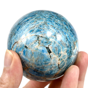 Blue Apatite Crystal Sphere Large