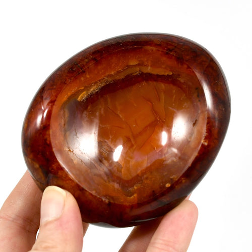Red Carnelian Agate Carved Crystal Bowl
