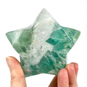 Green Fluorite Crystal Star Shaped Bowl