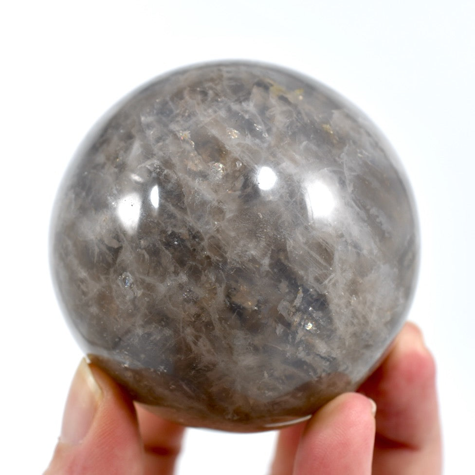 Blue Rose Quartz Golden Healer Crystal Sphere