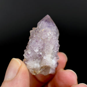 Trigonic Record Keeper Isis Face Amethyst Spirit Quartz Crystal