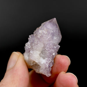 Trigonic Record Keeper Isis Face Amethyst Spirit Quartz Crystal