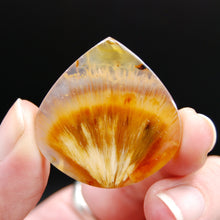 Load image into Gallery viewer, Sagenite Rutile Agate Teardrop Cabochon
