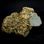 Raw Aquamarine Crystal Beryl Pink Fluorite Muscovite Matrix