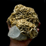 Raw Aquamarine Crystal Beryl Pink Fluorite Muscovite Matrix