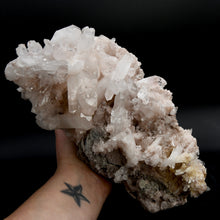 Load image into Gallery viewer, XL Pink Faden Quartz x Lemurian Crystal Cluster
