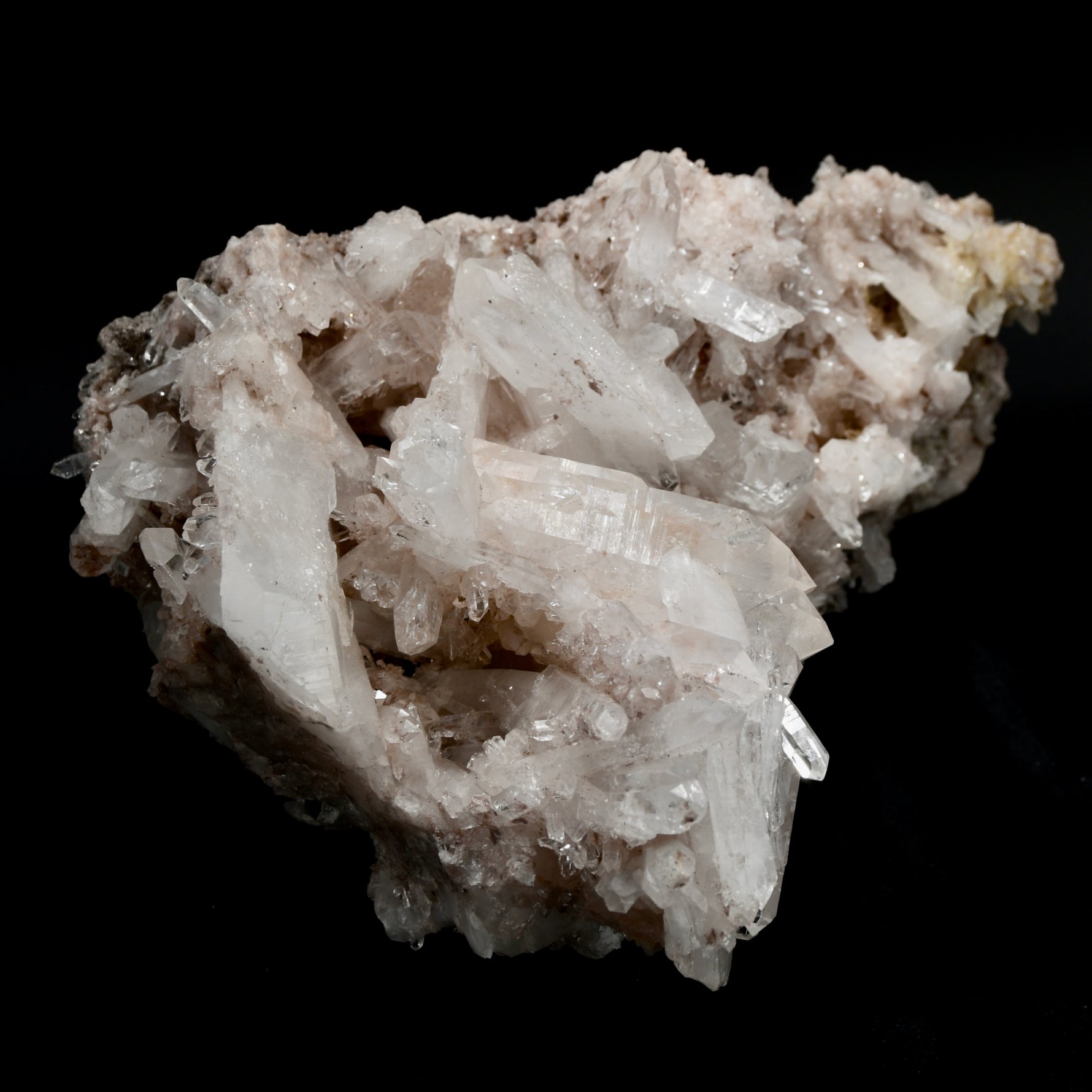 XL Pink Faden Quartz x Lemurian Crystal Cluster