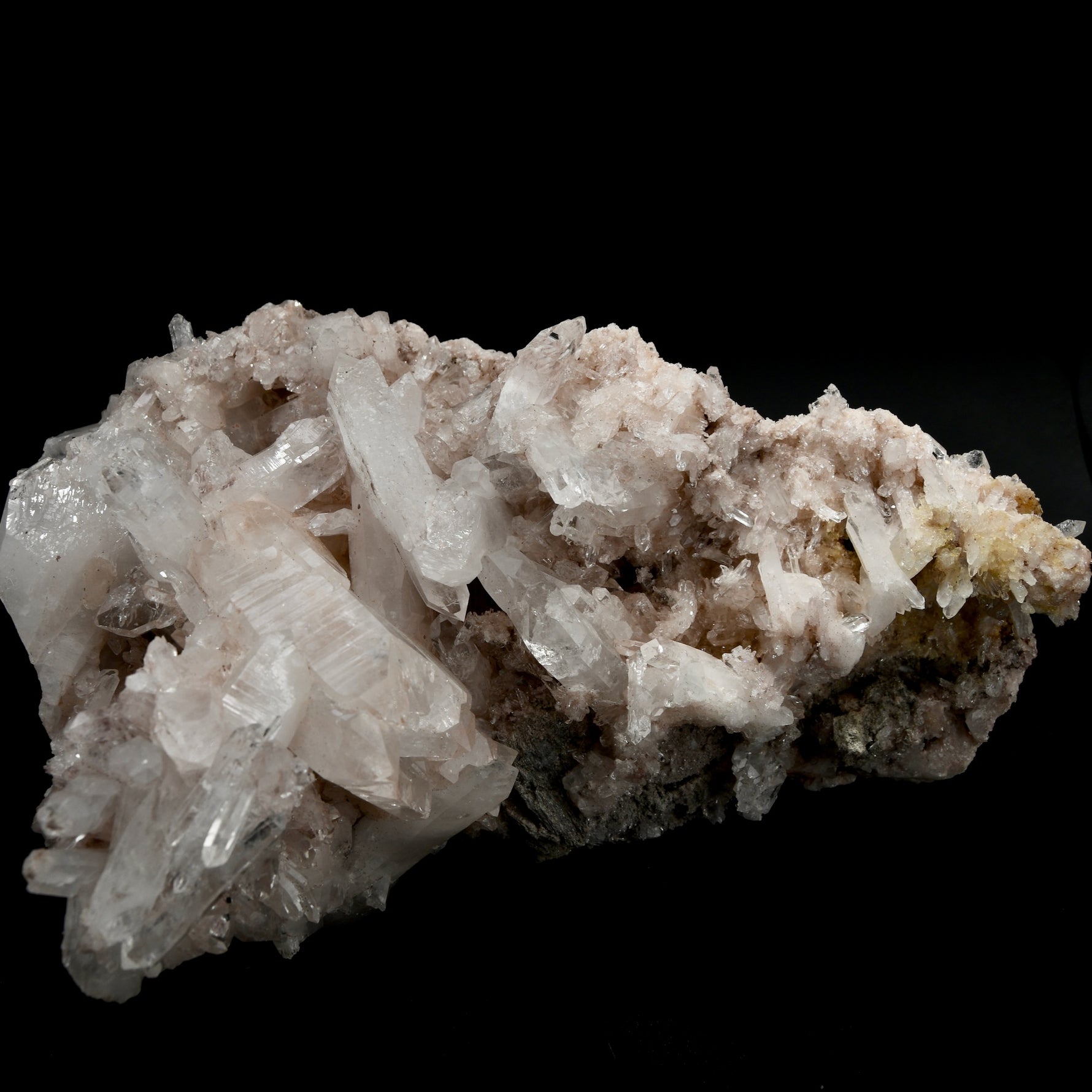 XL Pink Faden Quartz x Lemurian Crystal Cluster