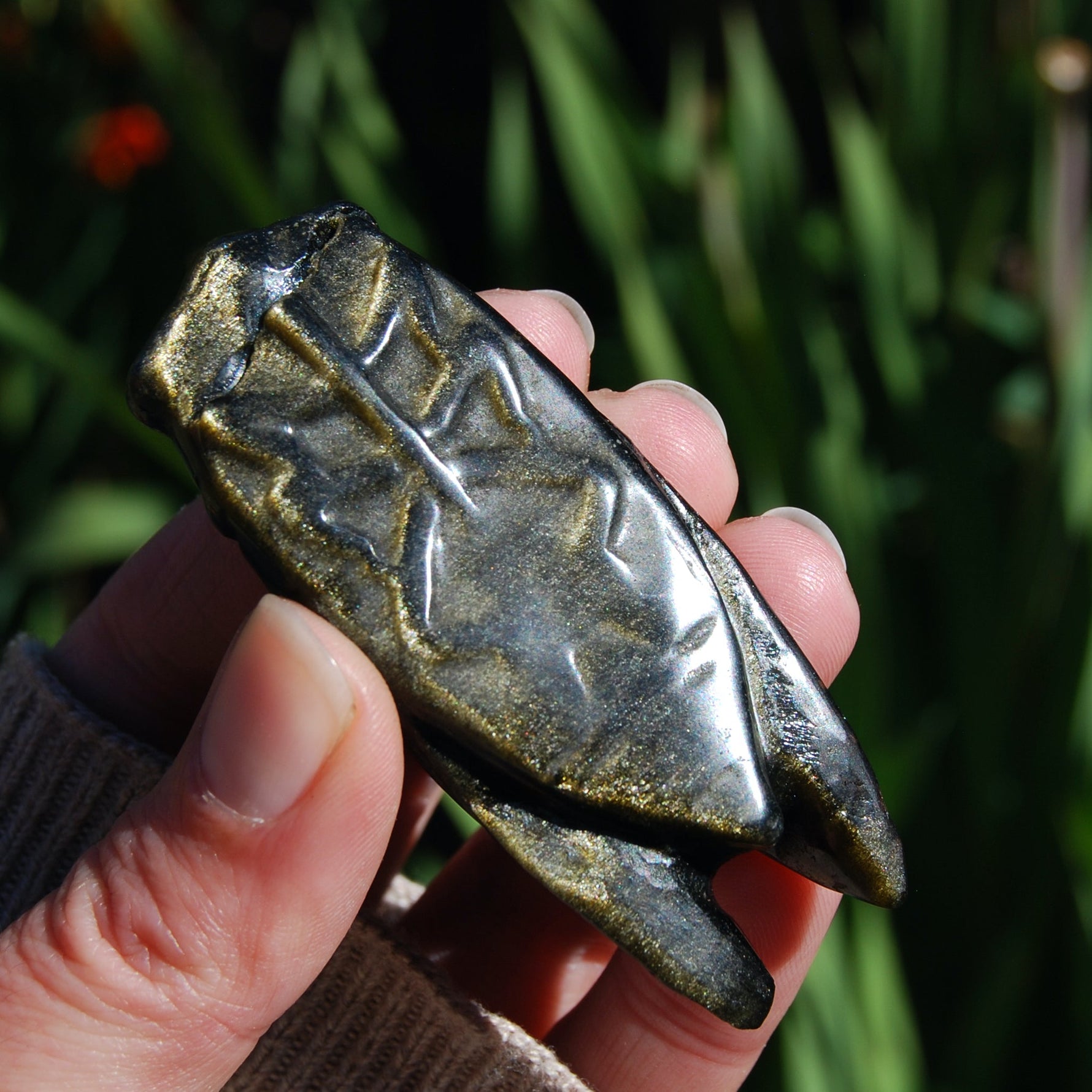 Gold sheen Obsidian Cicada