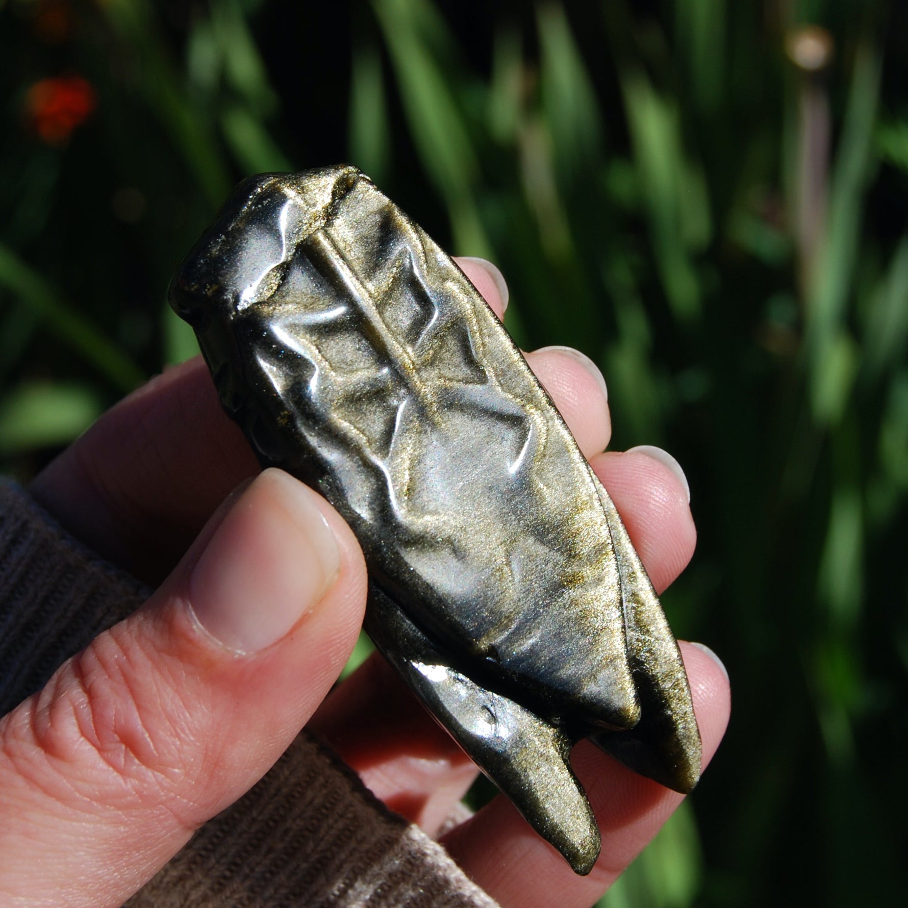 Gold sheen Obsidian Cicada