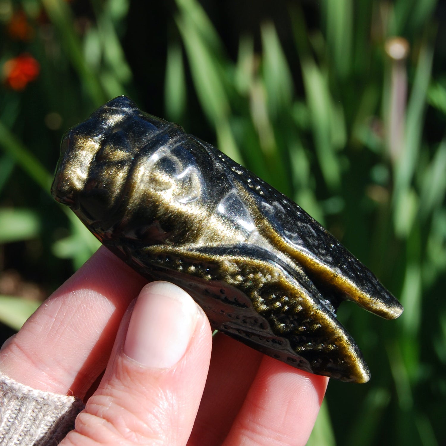 Gold sheen Obsidian Cicada
