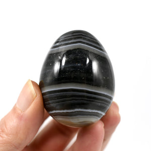 Sulemani 'Eye of Shiva' Banded Sardonyx Crystal Egg