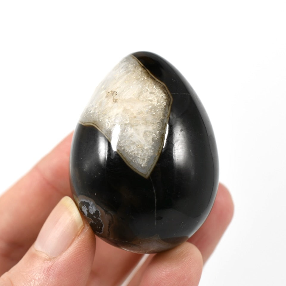 Sulemani Eye of Shiva Banded Sardonyx Crystal Egg