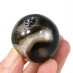 Sulemani Eye of Shiva Banded Sardonyx Crystal Egg