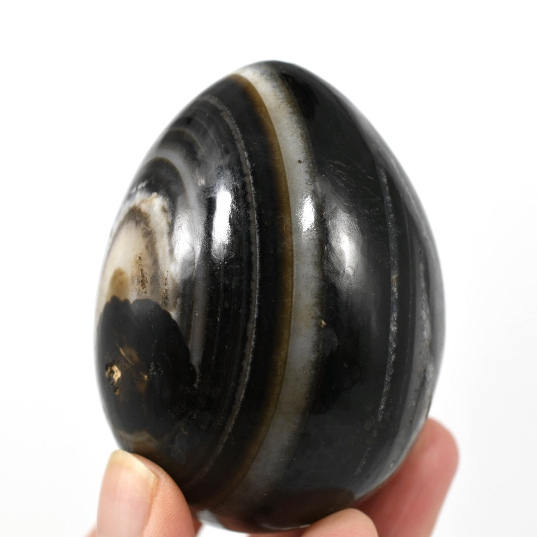 Sulemani Eye of Shiva Banded Sardonyx Crystal Egg